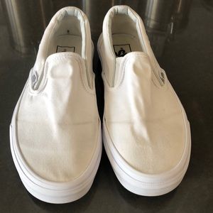 White Slip on Vans